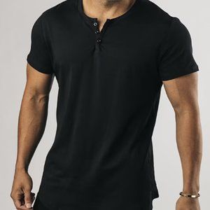Alphalete LUX Short Sleeve Henley - Black